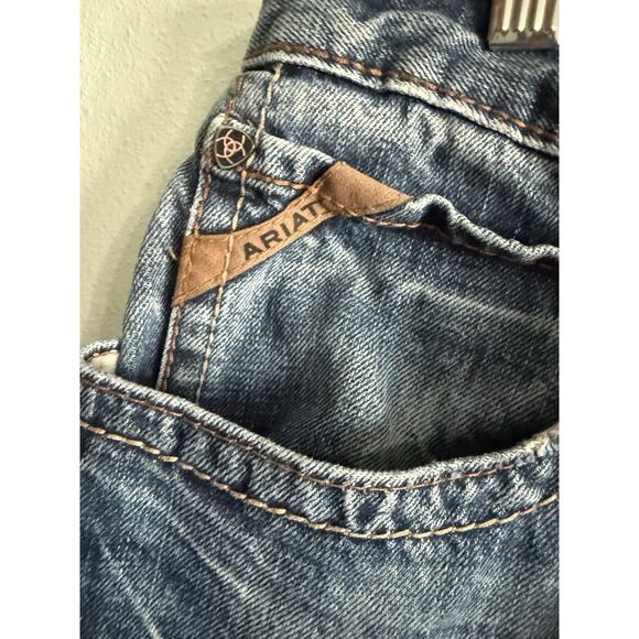 Ariat M4 Jeans Men's Size 32x34 Blue Relaxed Bootcut Mid Rise lock loop - Picture 3 of 6